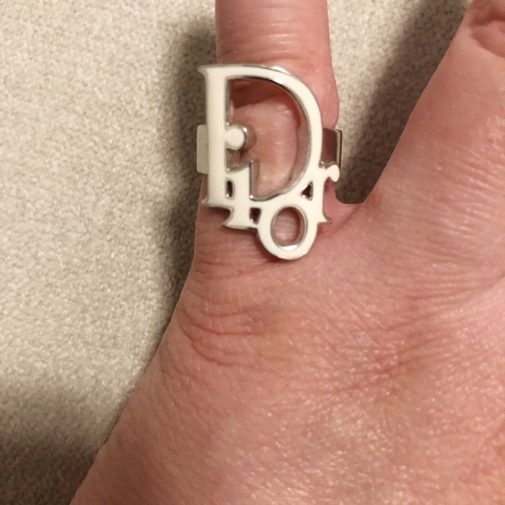 Vintage Christian Dior size 6 silver ring